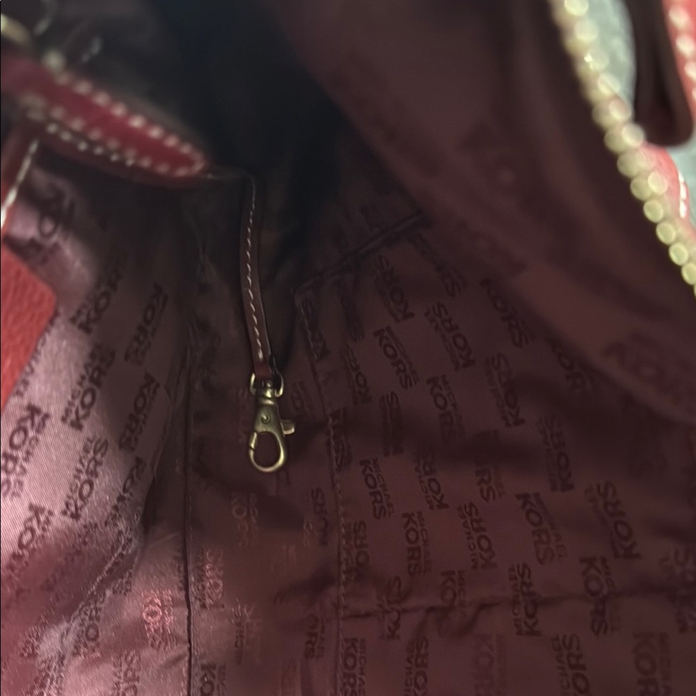 Michael Kors Red Leather Shoulder Bag - Picture 6 of 6